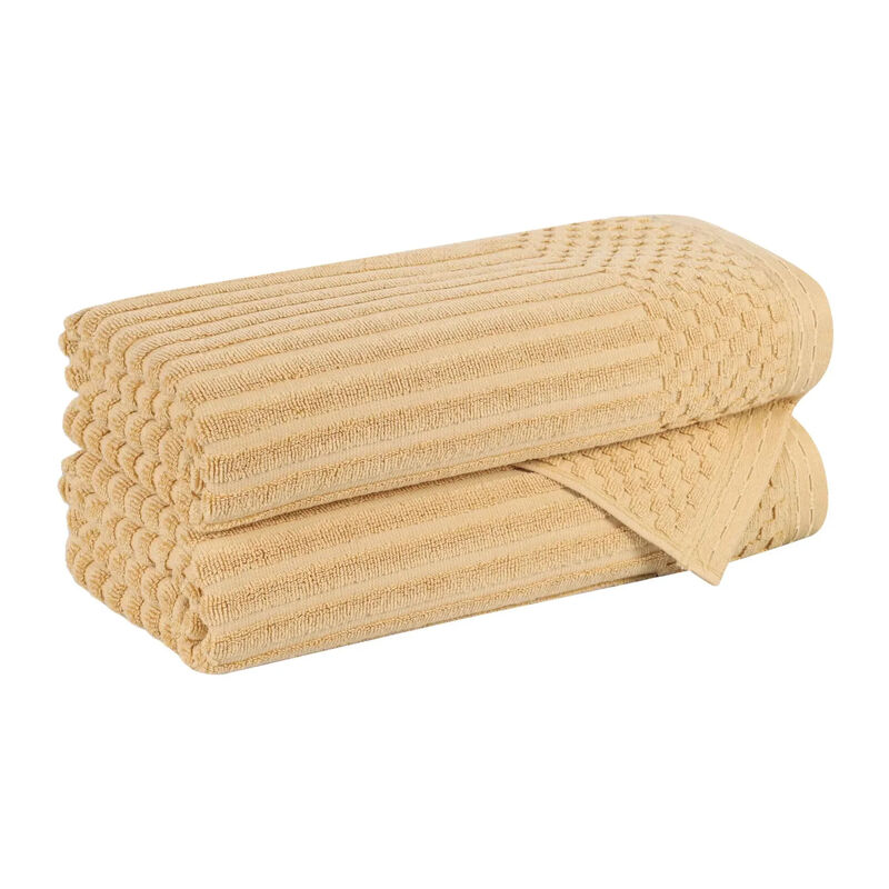 2-Piece Cotton Ribbed Bath Towel Set &ndash; Plush and Quick-Dry image number 0