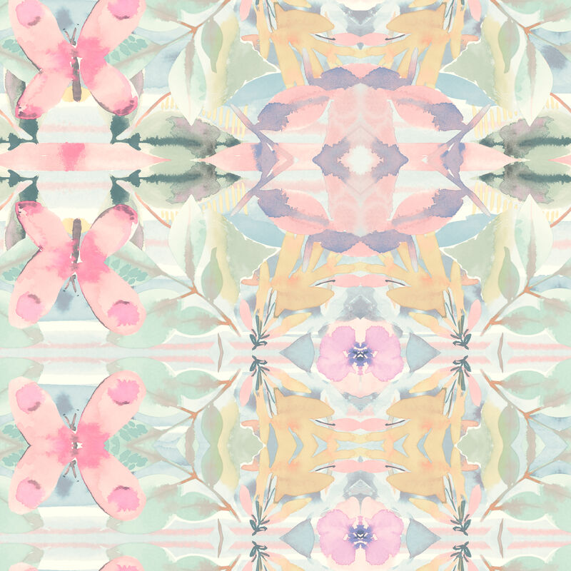 Synchronized Pink & Yellow Wallpaper image number 0