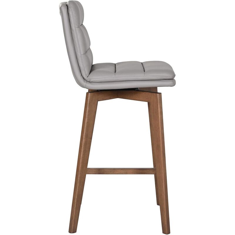 Porter Designs Castor Genuine Leather Bar Chair, Gray image number 3