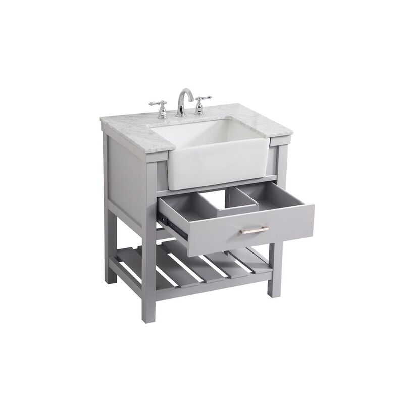 Elegant Kitchen and Bath 30 inch Single bathroom vanity in grey