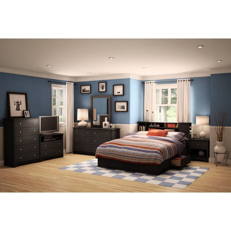 6 Drawer Bedroom Dresser with Nickle Metal Knobs Handles For Elegant Look