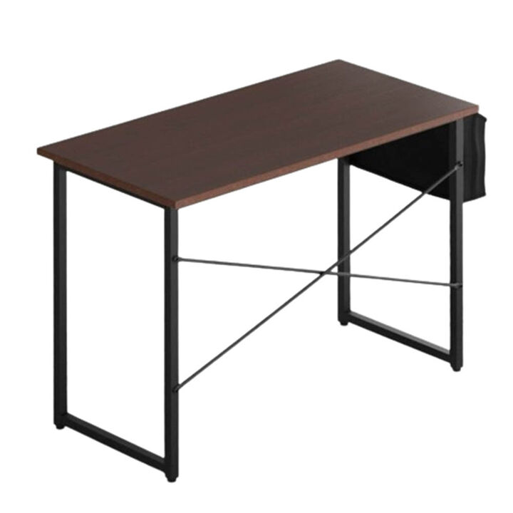 Modern Computer Desk Study Writing Table Home Office with Storage Bag Coffee