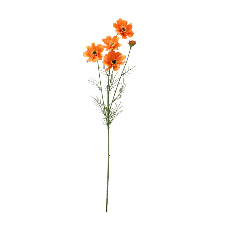 32" Orange Cosmos Flower Artificial Floral Spray