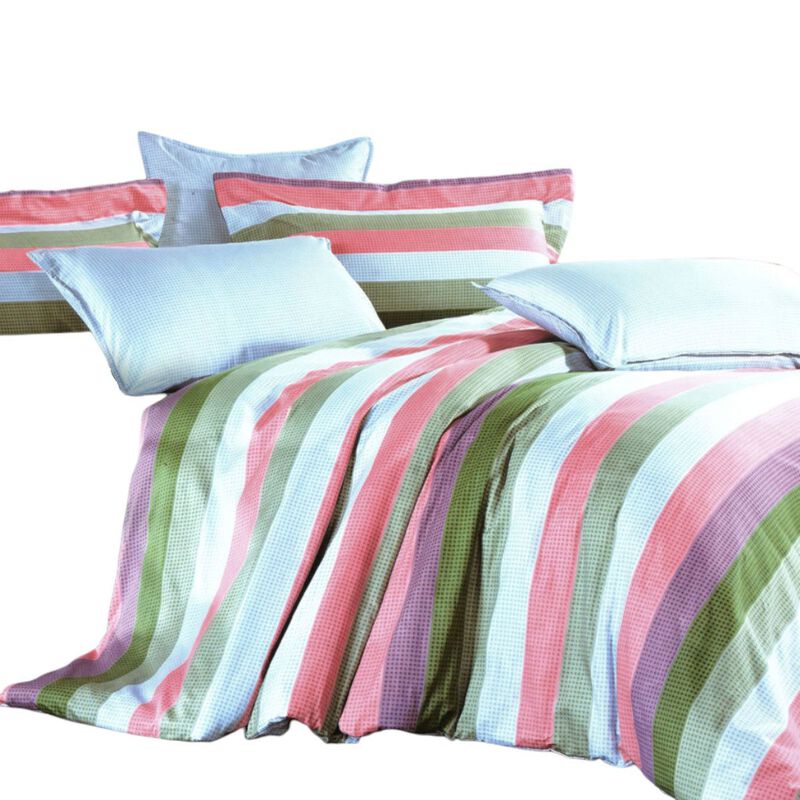 4 Piece Full Size Cotton Duvet Cover Combo Bedding Set image number 1