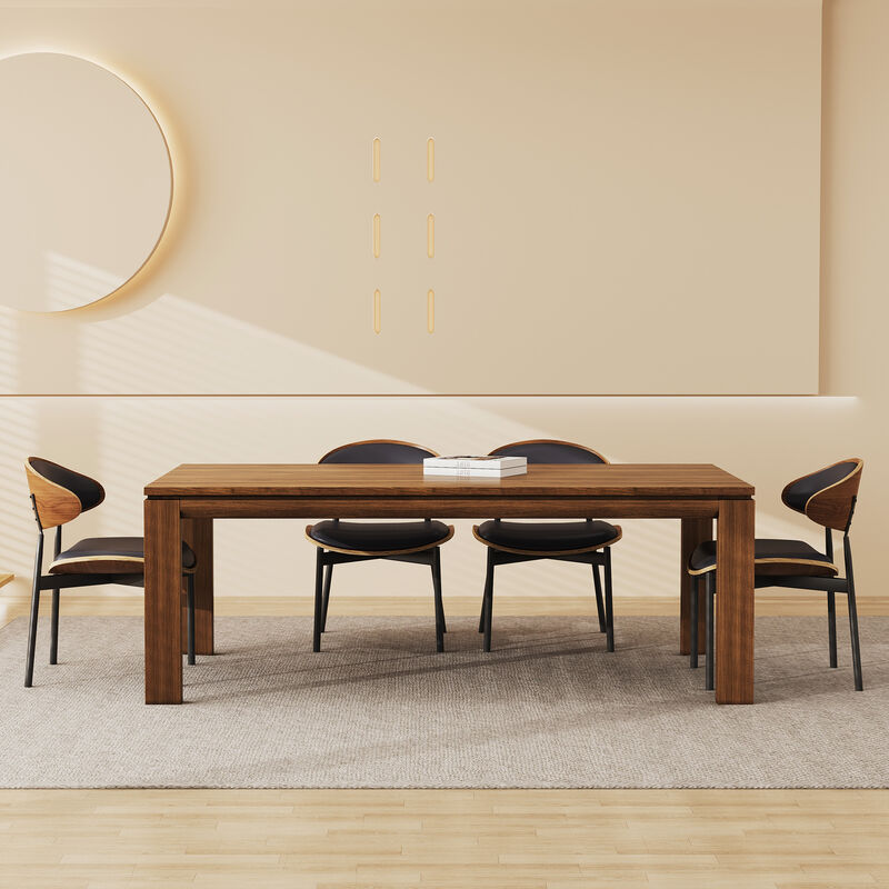 Wooden Dining Table for Living Room & Dining Room 62.99" brown