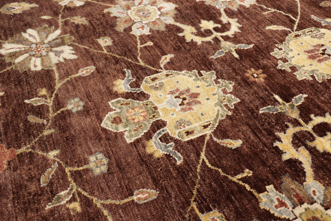 Pasargad Home Melody Hand-Knotted Lamb's Wool Area Rug- 9' 0" X 11' 9"