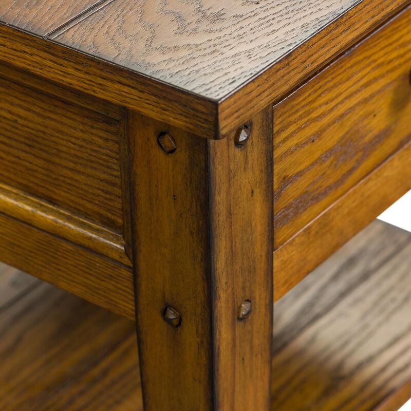 Lake House Rustic Plank-Top End Table image number 8