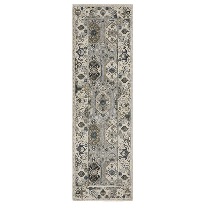 HomeRoots Oriental Area Rug With Fringe