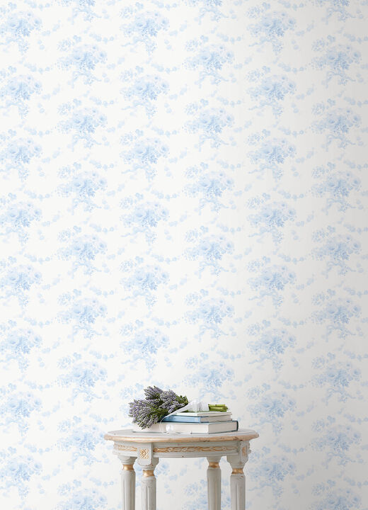 Champagne Harbor Powdered Blue Wallpaper