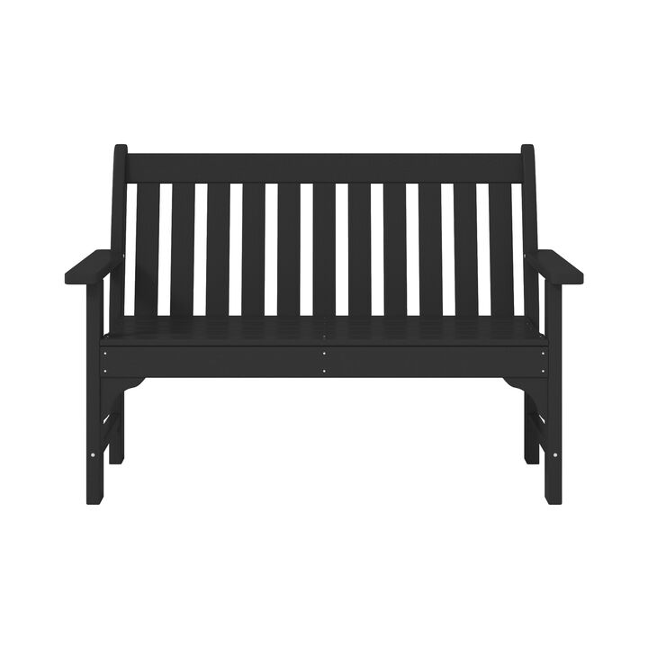 WestinTrends Outdoor 2-Person All-Weather HDPE Front Porch Garden Bench