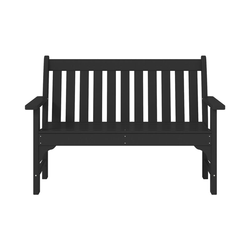 WestinTrends Outdoor 2-Person All-Weather HDPE Front Porch Garden Bench