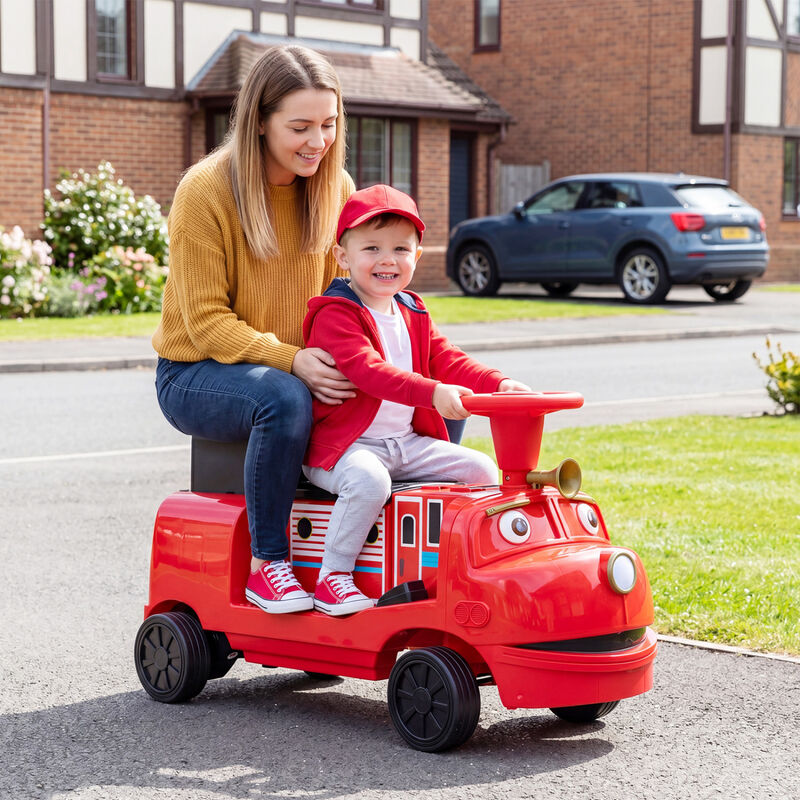 3 Seater 12V Kids Electric Ride On Train with Detachable Carriage for Yard image number 7