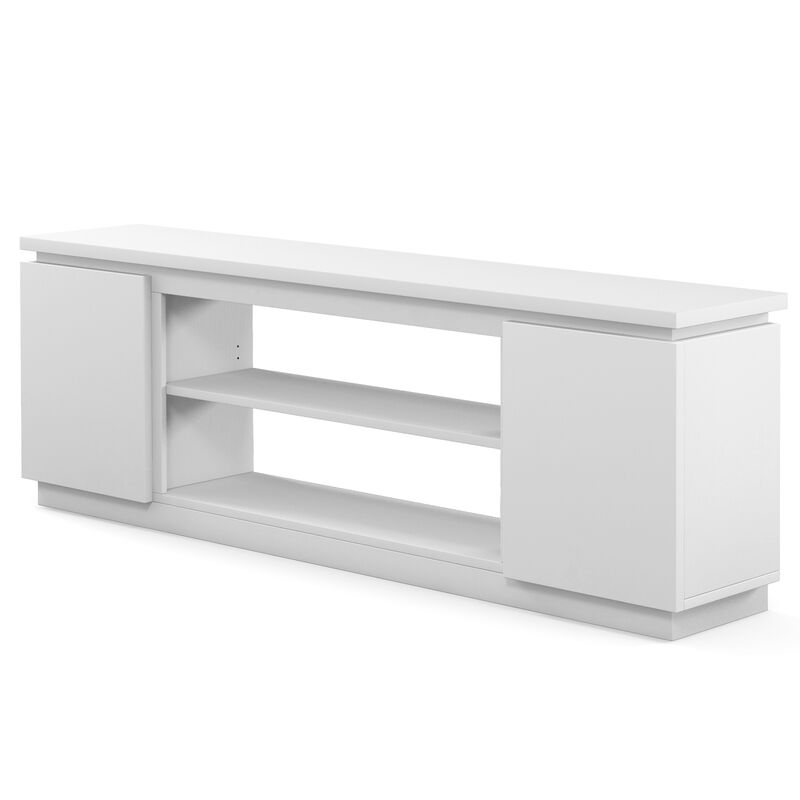 Contemporary TV Stand with Adjustable Storage & Anti-Tip Kit for TVs up to 80 Inches