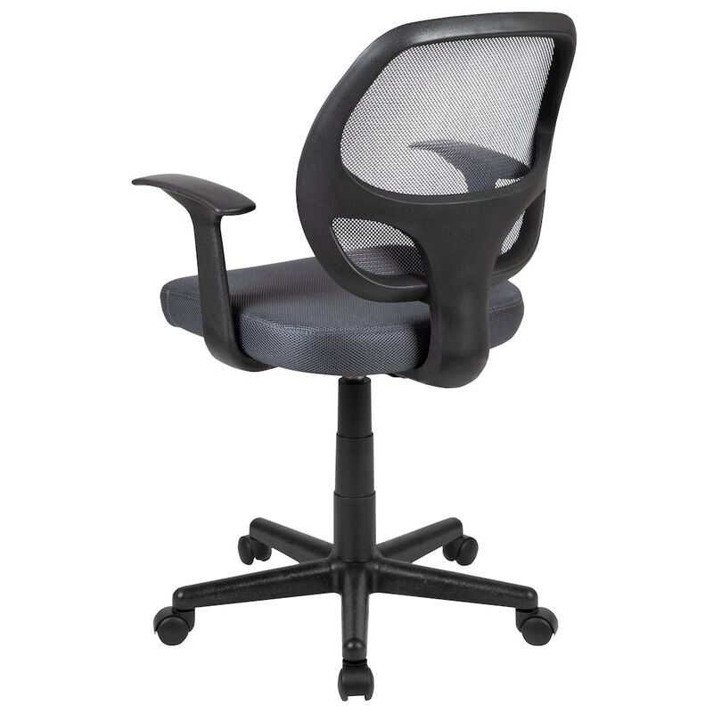 Flash Furniture Fundamentals Mid-Back Black Mesh Swivel Ergonomic Task Office Chair with Arms image number 4