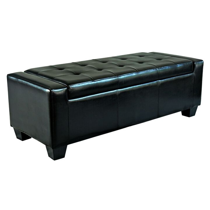 Home Modern Ottoman Storage Bench Seat Footrest Sofa Shoe Faux Leather
