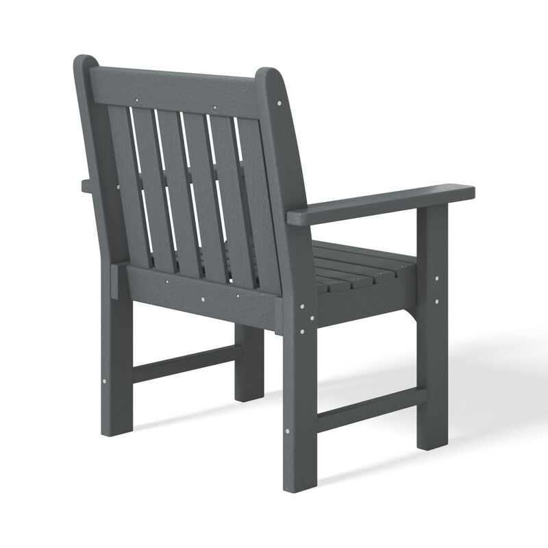 WestinTrends Outdoor Patio HDPE Garden Dining Arm Chair image number 4
