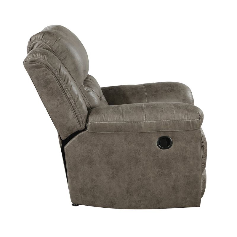 Lexicon Hazen Microfiber Rocker Reclining Chair In Brown