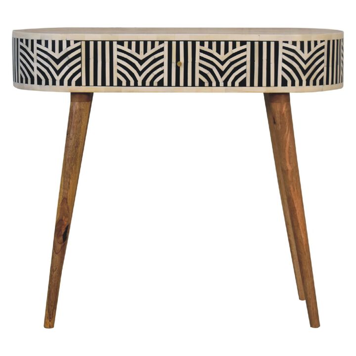 Edessa Bone Inlay 1 Drawer Solid Wood Console Table