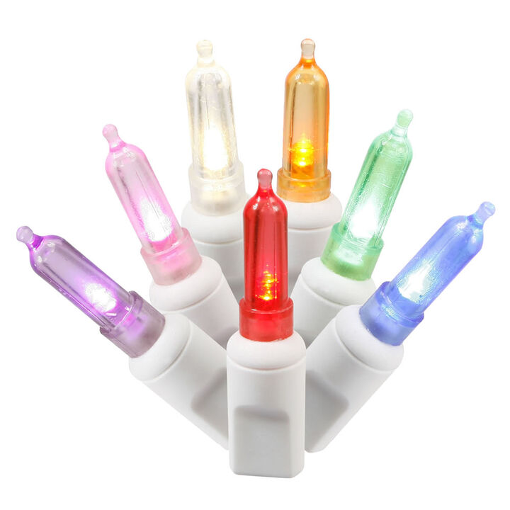 Vickerman ight Italian LED Light Set Multi-Colored Lights on White Wire