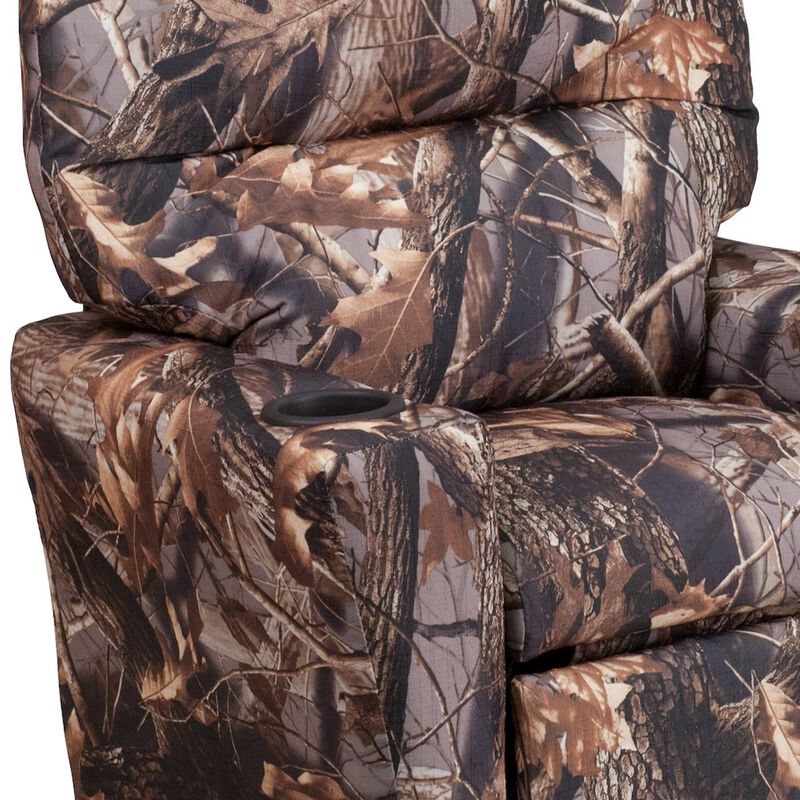 Flash Furniture Contemporary Camouflaged Fabric Kids Recliner with Cup Holder