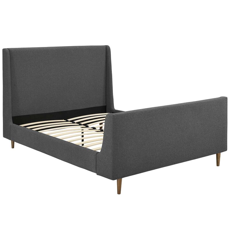 Modway - Aubree Queen Upholstered Fabric Sleigh Platform Bed image number 2
