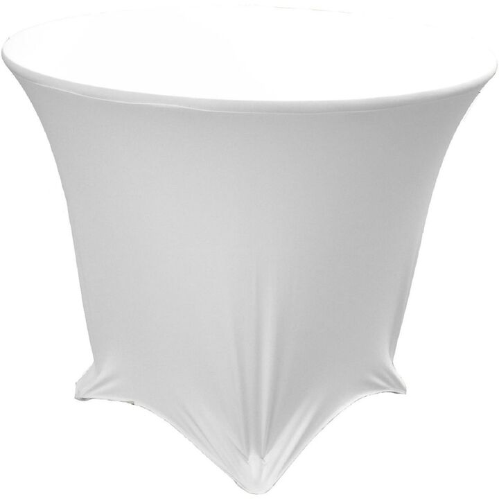 Stretch Round Spandex Tablecloth for Dining Tables, Banquets and Event Decor