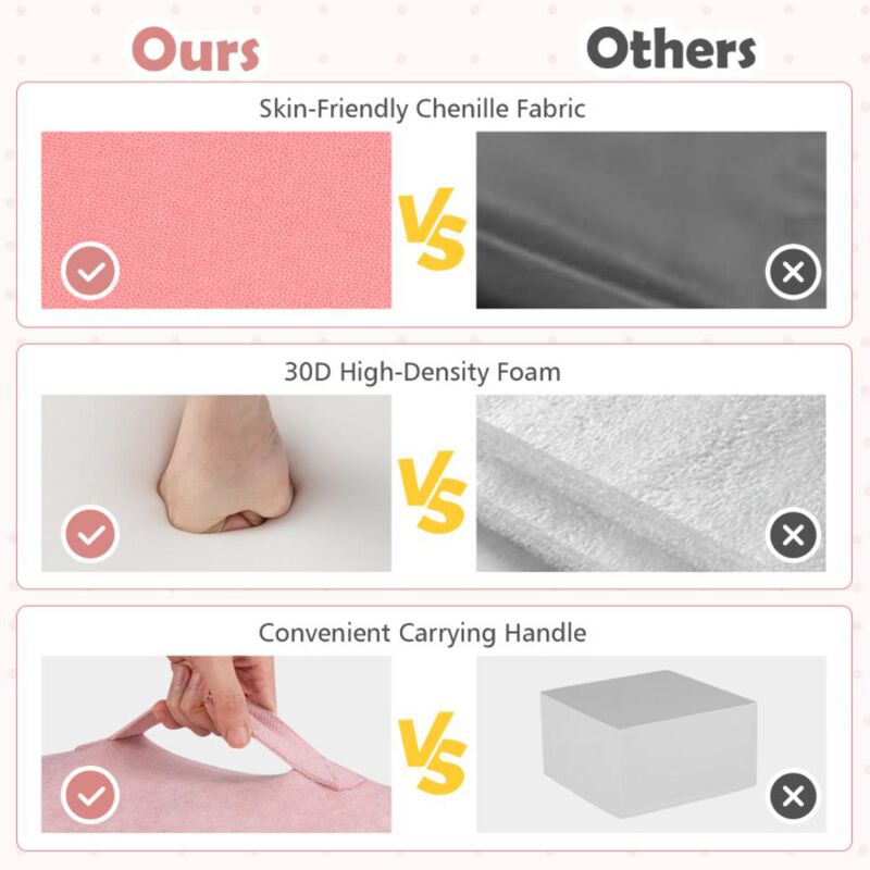 Hivvago 6-Piece Baby Climbing Blocks with 30D High-Density Foam and Carrying Handles