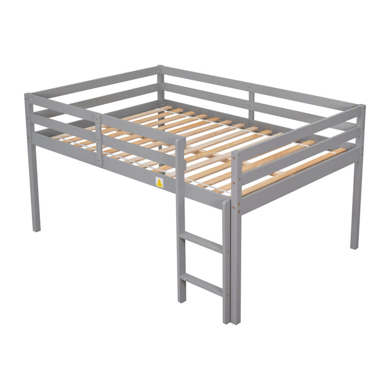 Full Loft Bed, Grey