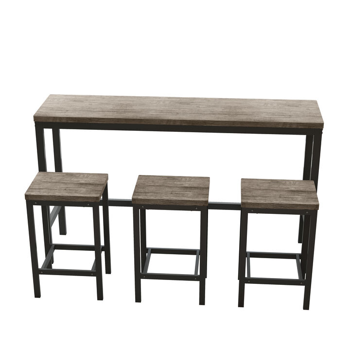 Merax Bar Dining Table with 3 Stools Dining Set