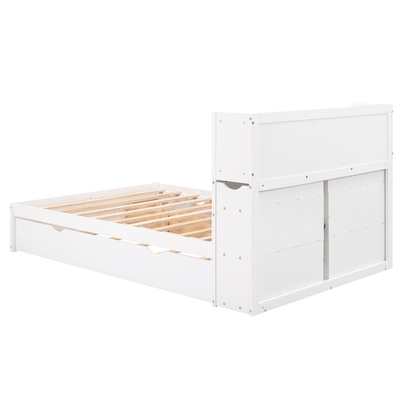 Merax Platform Bed with Trundle and 2 Drawers