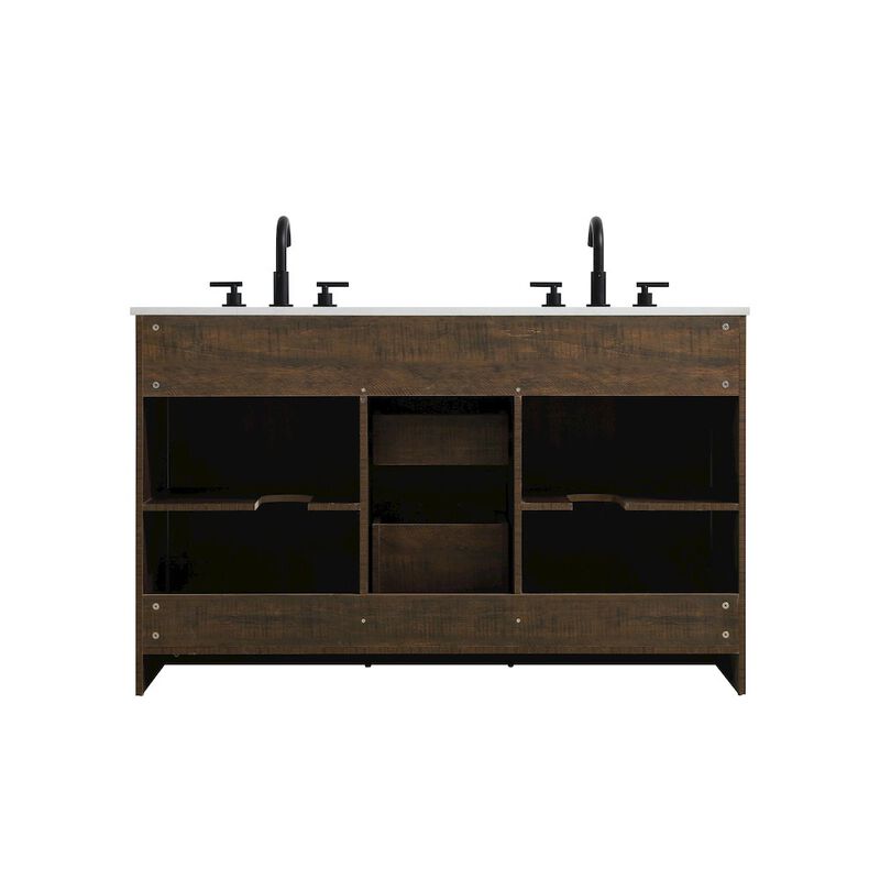 Elegant Kitchen and Bath Austin 54 Inch Double Bathroom Vanity In Expresso