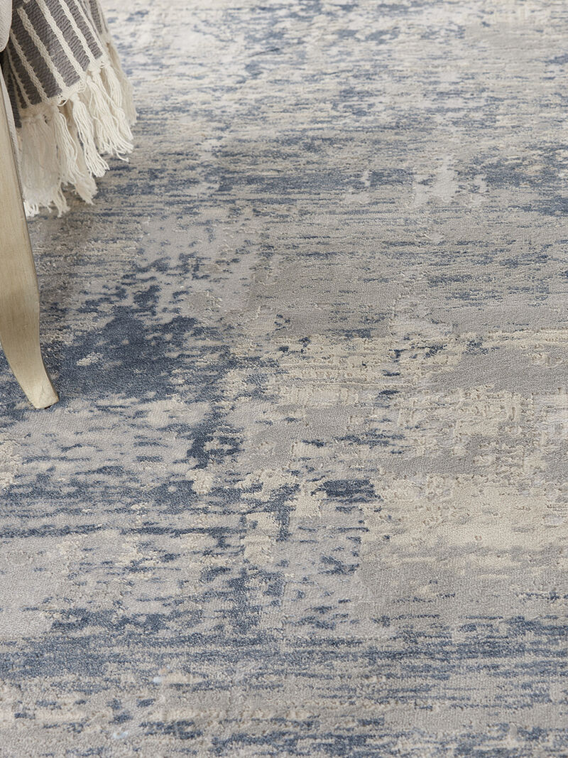 Rustic Textures RUS10 Ivory/Blue 5'3" x Round Rug image number 7