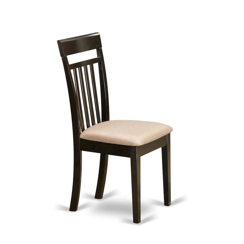 CAC-CAP-C Capri slat back Chair for dining room with Fabric Seat