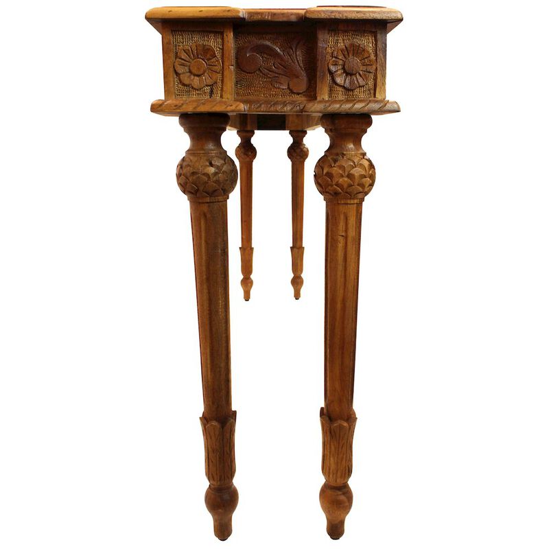 Alex Hamilton Tigard Console in Walnut with Handcarved Detailing