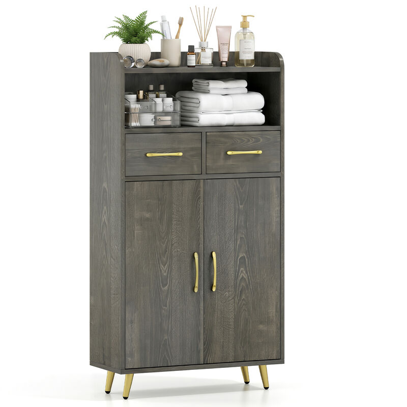 Bathroom Storage Cabinet with 2 Drawers and 2 Doors image number 5