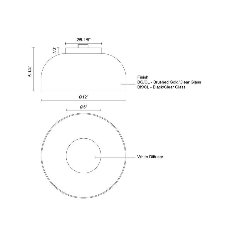Cedar 12 in LED Flush Mount image number 1