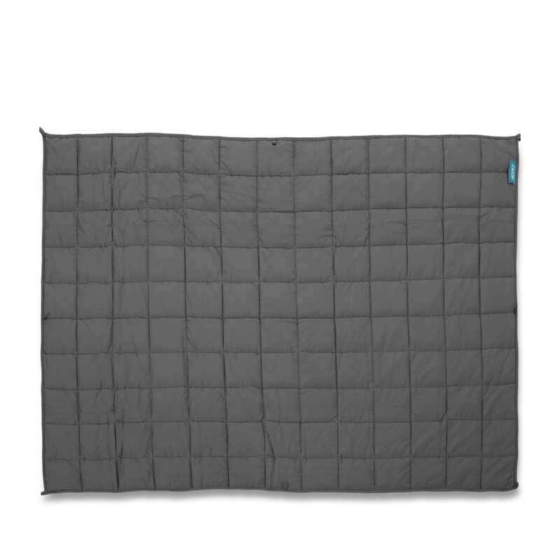 Blankie 20lbs Weighted Blanket, 60 x 80 Cotton Multilayer, Dark Gray - Benzara