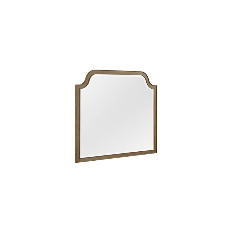 Magnolia Shaped Landscape Mirror - Almond image number 0