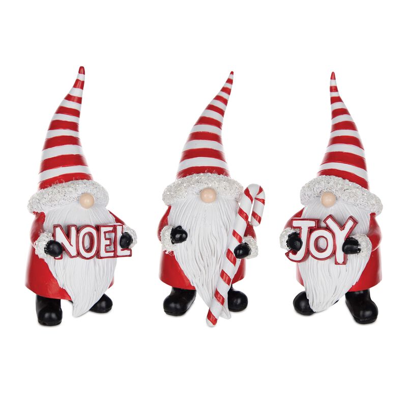 Set of 3 Gnome Decorations for Christmas Décor and Holiday Home Styling