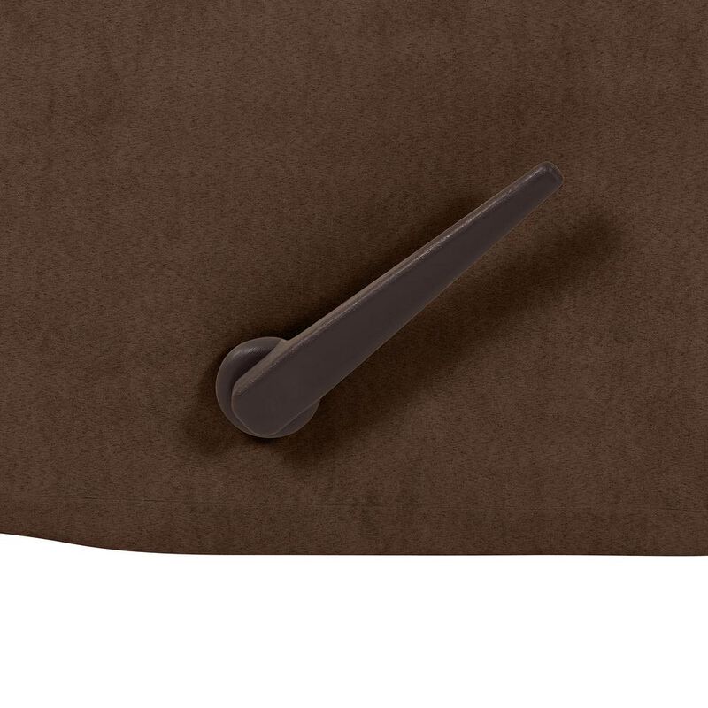 ProLounger Wall Hugger Recliner in Brown Microfiber with Stitched Back