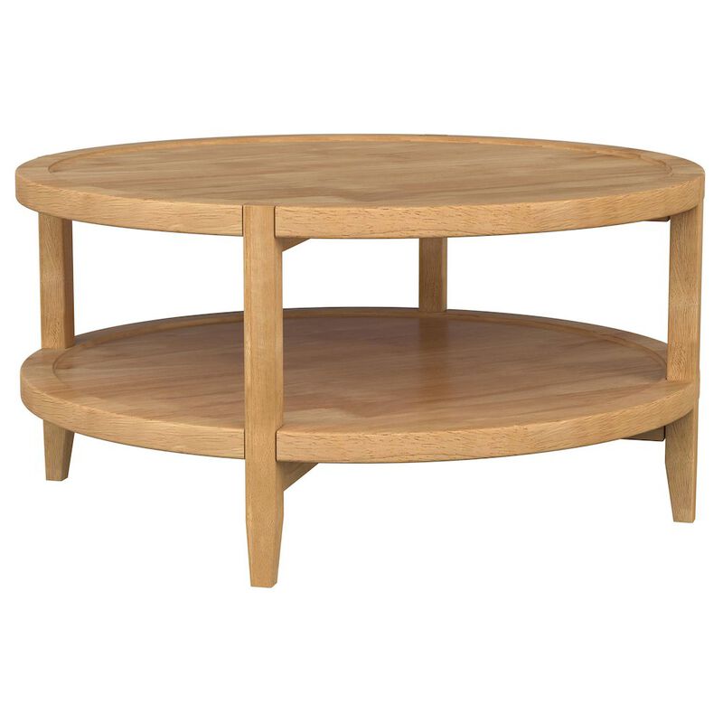Plethoria Home Maple Coffee Table with Shelf