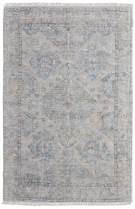 HomeRoots Oriental Hand Woven Distressed Area Rug With Fringe