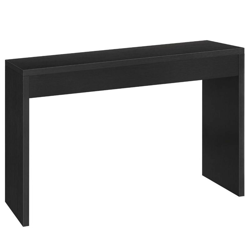Narrow Console Table with Open Storage for Entryway and Living Room-Black image number 0