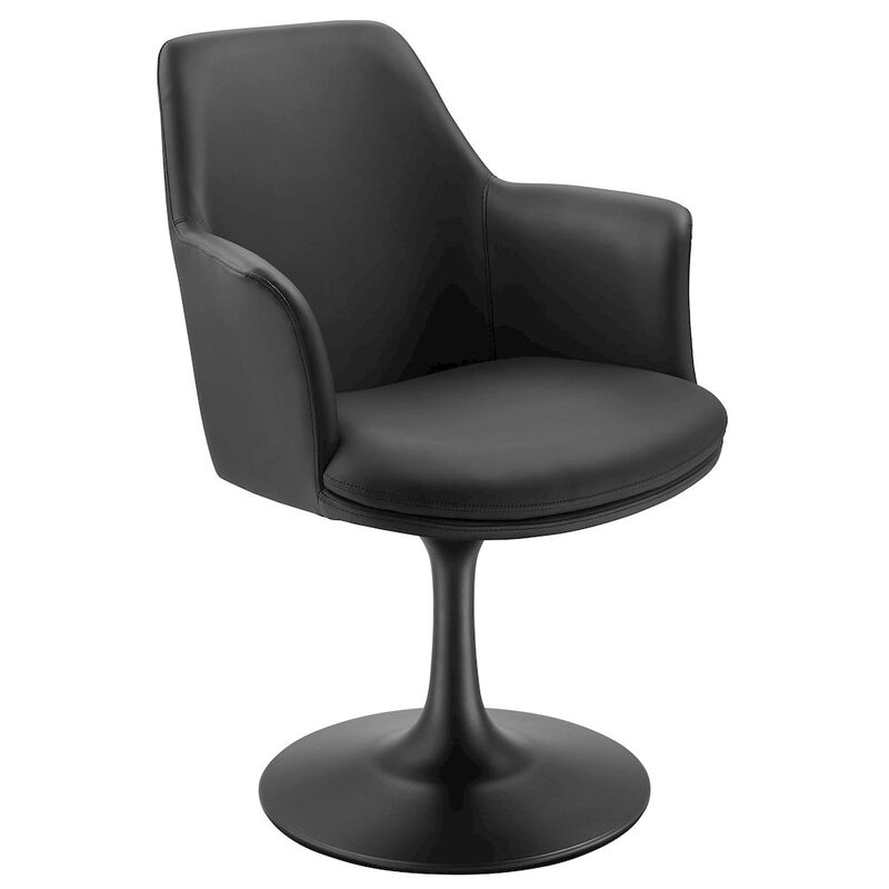 Lippa Swivel Dining Vegan Leather Armchair image number 0