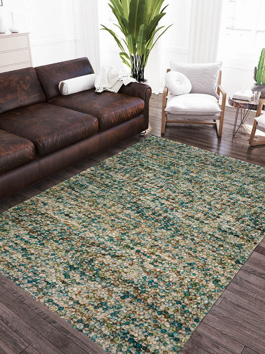Hanu HU1 Teal 3'6" x 5'6" Rug