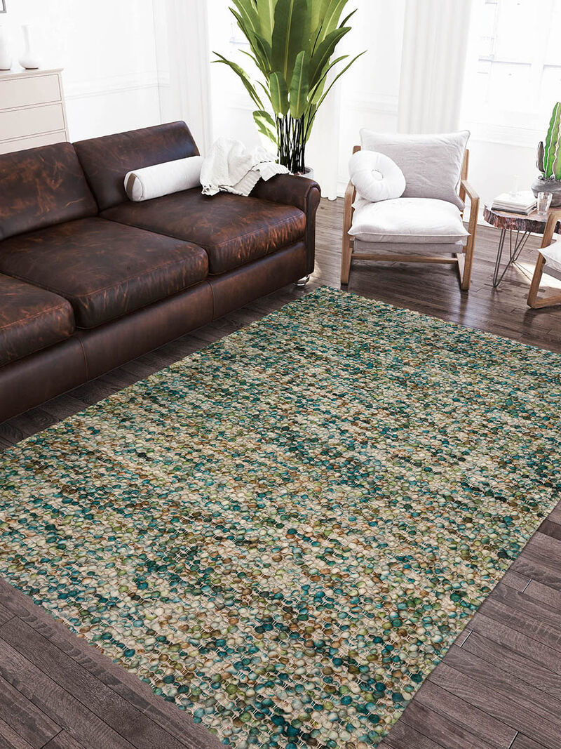 Hanu HU1 Teal 5' x 7'6" Rug
