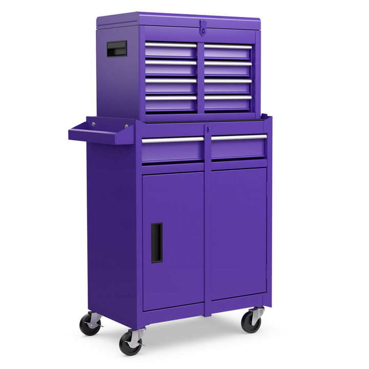 Portable Rolling Tool Chest with 5 Drawers and Secure Storage Design