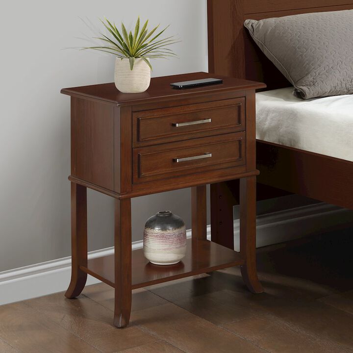 Convenience Concepts Sydney 2 Drawer End Table with Shelf