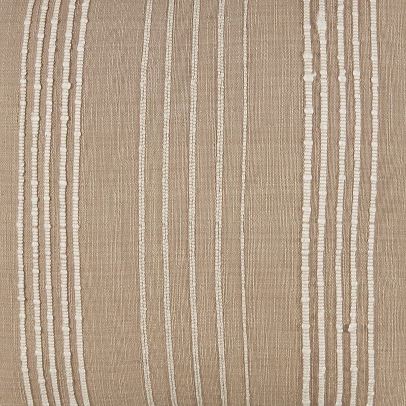 Throw Pillow Set of 4, 20 Inch Square, Cotton, White Stripes, Brown - Benzara