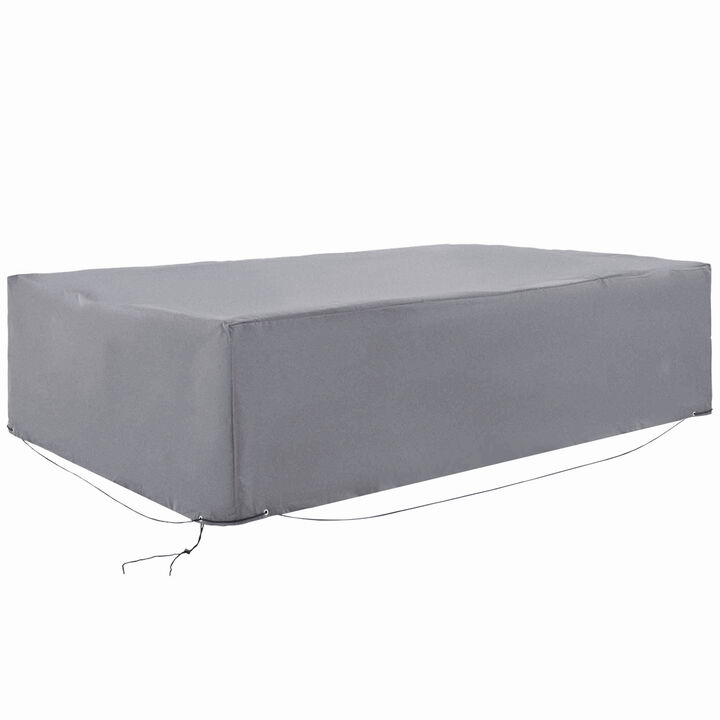 Outsunny 97" x 65" x 26" Heavy Duty Outdoor Sectional Sofa Cover, Waterproof Patio Furniture Cover for Weather Protection, Gray